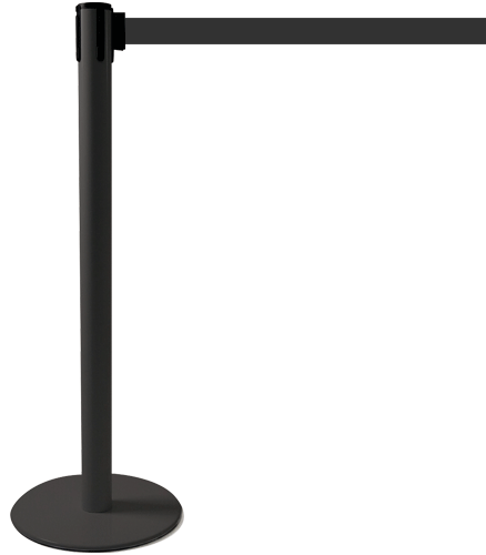 TSP202N - colonnina SAFE IN modello PLUS nera opaca con nastro NERO