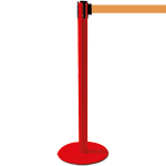 TSP203O - colonnina SAFE IN modello PLUS colore rosso con nastro ARANCIO
