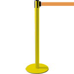 TSP204O - colonnina SAFE IN modello PLUS colore giallo con nastro ARANCIO