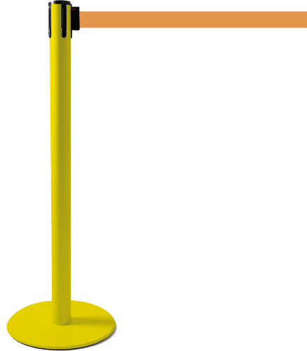 TSP204O - colonnina SAFE IN modello PLUS colore giallo con nastro ARANCIO