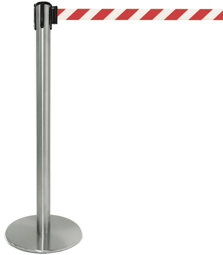 TSP206RW - colonnina SAFE IN modello PLUS in acciaio cromato lucido nastro B/R