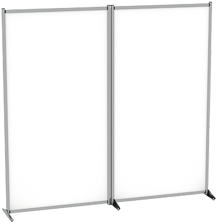 TSPW200 - pann.divis.singolo trasparente s/ruote mm 2040x1900x380