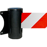TST300RW - testina a muro SAFE IN nera nastro 3 mt BIANCO/ROSSO