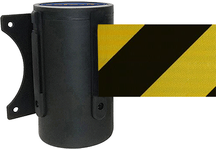 TST400NY - testina a muro SAFE IN nera nastro 4 mt NERO/GIALLO