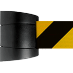 TST500NY - testina a muro SAFE IN nera nastro 5 mt GIALLO/NERO