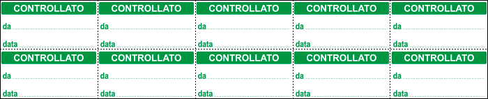 U9759 - Foglio n.10 etichette adesive formato mm 40x20 CONTROLLATO