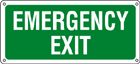 YE16120WS - Sign safety self-adhes. EMERGENCY EXIT