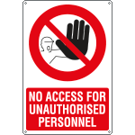 YE1808X - Sign prohibition NO ACCESS FOR...
