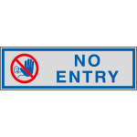 YE96672 - Label silver NO ENTRY