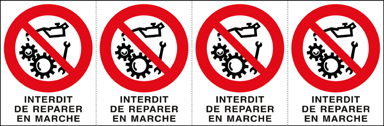 YF95203B - Sheet n.4 label INTERDIT DE REPARER...