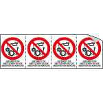 YF95205B - Sheet n.4 label INTERDIT DE NETTOYER..