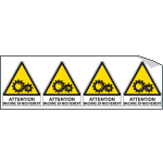 YF95274B - Sheet n.4 label ATTENTION MACHINE...