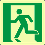 [EL15154WA] EL15154WA - Cartello luminescente DIN PLUS uscita emergenza sn solo simbolo