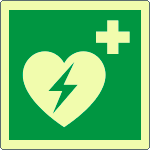 [EL15156XP] EL15156XP - Cartello fotoluminescente defibrillatore AED EN ISO 7010