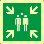 [EL15180XA] EL15180XA - Cartello emergenza punto raccolta solo simbolo EN ISO 7010