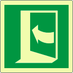 [EL15221KS] EL15221KS - Etichetta adesiva apertura a spinta sinistra EN ISO 7010