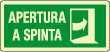 [EL16143WS] EL16143WS - Etichetta adesiva apertura a spinta destra EN ISO 7010