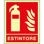 [EL20118WA] EL20118WA - Cartello luminescente estintore EN ISO 7010