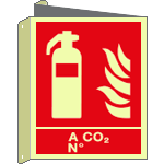 [EL20126BIXA] EL20126BIXA - cartelllo luminescente DIN PLUS bifacciale estintore