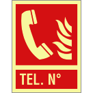[EL20163KA] EL20163KA - Cartello luminescente telefono di emergenza EN ISO 7010 F006
