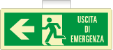 [EL720101SWA] EL720101SWA - Cartello luminescente uscita di emergenza sinistra A EN ISO 7010