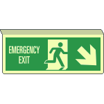 [EL720308SKP] EL720308SKP - cartello sospeso luminesc.uscita emergenza freccia a dx EN ISO 7010