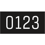 [ELAS2N] ELAS2N - etichetta distruttibile inc.laser f.to mm50x20 fondo NERO conf.100 pz.