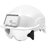 [ELE61WP] ELE61WP - elmetto Spectrum colore bianco. versione con portabadge