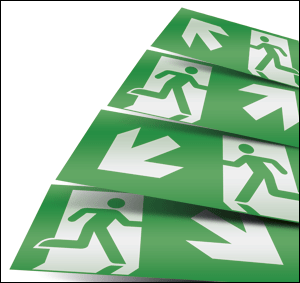 [EXI53165] EXI53165 - kit 4 pittogrammi x identif.scale x EXIWAY SMARTLED versione a parete