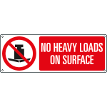 [EYE18340K] EYE18340K - sign prohibition NO HEAVY LOADS ON SURFACE EN ISO 7010 P012
