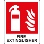 [EYE20118K] EYE20118K - sign escape way FIRE EXTINGUISHER EN ISO 7010 F001