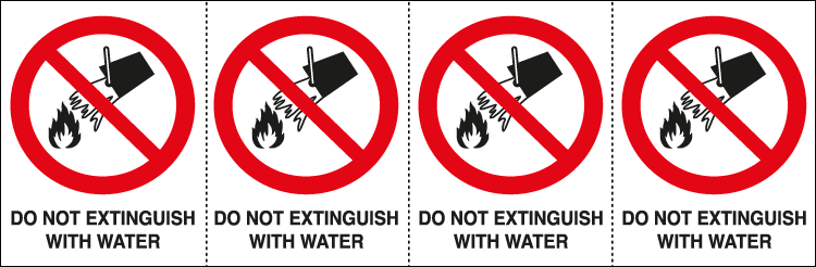 [EYE95202B] EYE95202B - Sheet n.4 label DO NOT EXTINGUISH WITH WATER EN ISO 7010