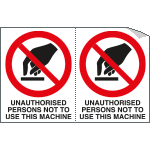 [EYE95213A] EYE95213A - sheet n. 2 label "UNAUTHORISED..."