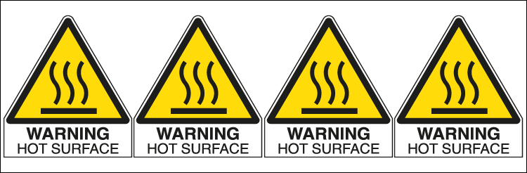 [EYE95271B] EYE95271B - Sheet n. 4 label WARNING HOT SURFACE EN ISO 7010 W017