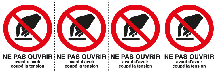 [EYF95210B] EYF95210B - sheet n. 4 label NE PAS OUVRIR AVANT D'AVOIRE COUPE'.....EN ISO 7010
