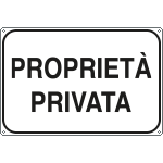 [FA5655J] FA5655J - Cartello scatolato proprieta' privata