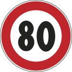 [FAH26005080] FAH26005080 - Cartello NF 50 LIMITE VELOCITA'KM 80