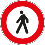 [FAR240054] FAR240054 - Disco rifrangente NF 54 TRANSITO vietato PEDONI