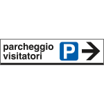 [FAR6811D] FAR6811D - Cartello PARCHEGGIO VISITATORI  destra