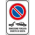 [FL5635Y] FL5635Y - Cartello  RIMOZIONE FORZATA divieto SOSTA
