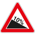 [FLR191015] FLR191015 - Cartello  NF 15 DISCESA pericolo:___%