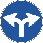 [FLR240081A] FLR240081A - Cartello NF 81a DIREZIONE CONSIGLIATA DS E sinistra