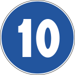 [FLR26008510] FLR26008510 - Cartello  NF 85 LIMITE MINIMO VELOCITA' KM 10