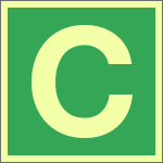 [L15183XP] L15183XP - Cartello fotoluminescente lettera C