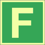 [L15186XP] L15186XP - Cartello fotoluminescente lettera F