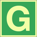 [L15187XP] L15187XP - Cartello fotoluminescente lettera G