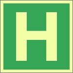 [L15188XP] L15188XP - Cartello fotoluminescente lettera H
