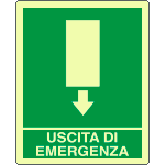 [L20107YP] L20107YP - Cartello fotoluminescente uscita di emergenza