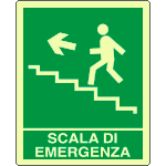 [L20136XP] L20136XP - Cartello fotoluminescente scala emergenza salita sn