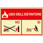[L3560P] L3560P - Cartello fotoluminescente Uso dell'estintore